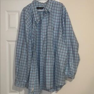 Ralph Lauren Blue and White Checkered Men's Shirt